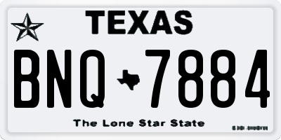 TX license plate BNQ7884