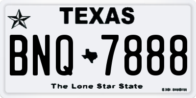 TX license plate BNQ7888