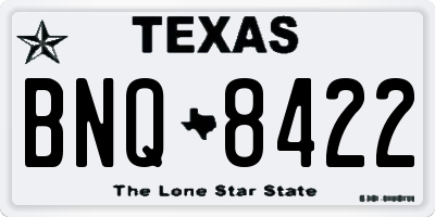 TX license plate BNQ8422