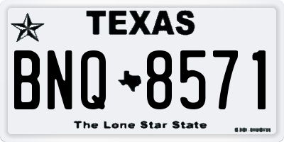 TX license plate BNQ8571