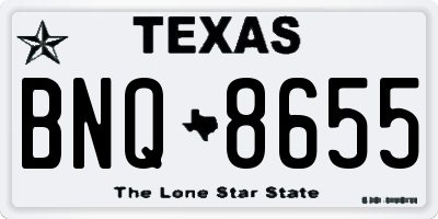 TX license plate BNQ8655