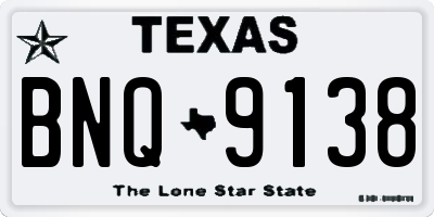 TX license plate BNQ9138