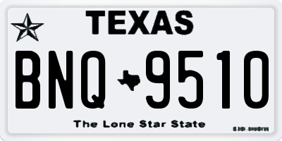TX license plate BNQ9510