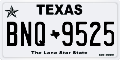 TX license plate BNQ9525