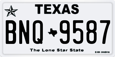 TX license plate BNQ9587