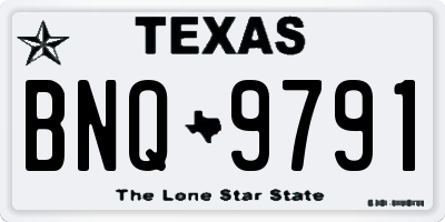 TX license plate BNQ9791
