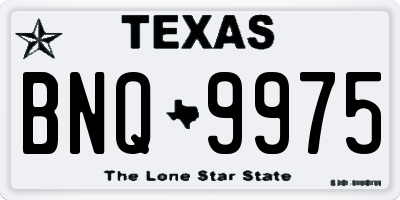 TX license plate BNQ9975