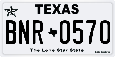 TX license plate BNR0570