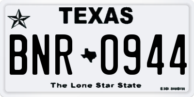 TX license plate BNR0944