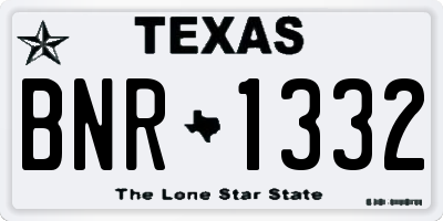 TX license plate BNR1332