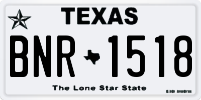 TX license plate BNR1518