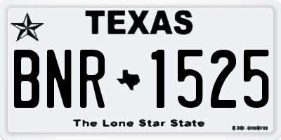 TX license plate BNR1525