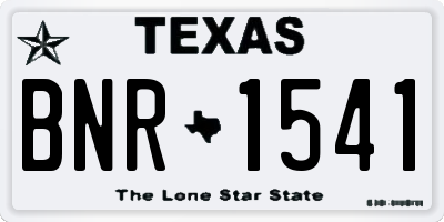 TX license plate BNR1541