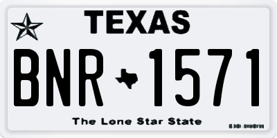 TX license plate BNR1571