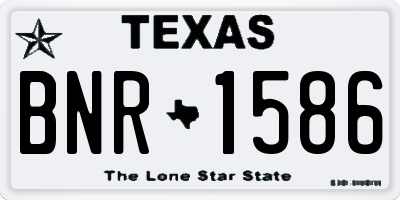 TX license plate BNR1586