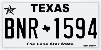TX license plate BNR1594