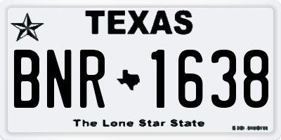 TX license plate BNR1638