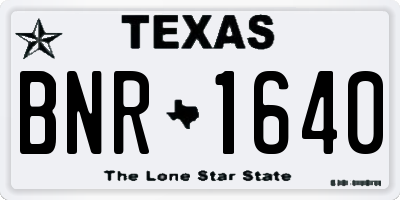 TX license plate BNR1640