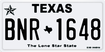 TX license plate BNR1648