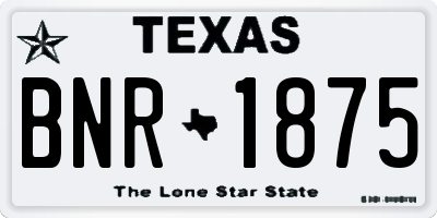 TX license plate BNR1875