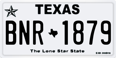 TX license plate BNR1879