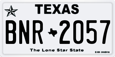 TX license plate BNR2057
