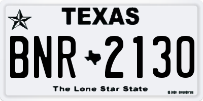TX license plate BNR2130
