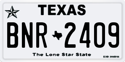 TX license plate BNR2409