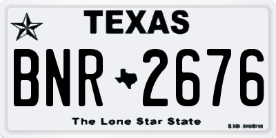 TX license plate BNR2676