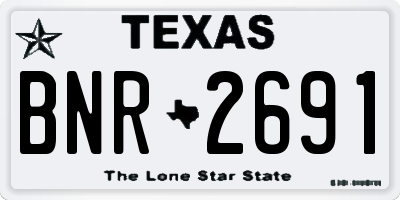 TX license plate BNR2691