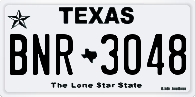 TX license plate BNR3048