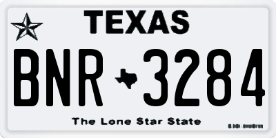 TX license plate BNR3284