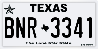 TX license plate BNR3341