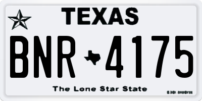 TX license plate BNR4175