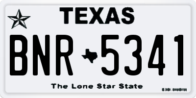 TX license plate BNR5341
