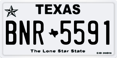 TX license plate BNR5591