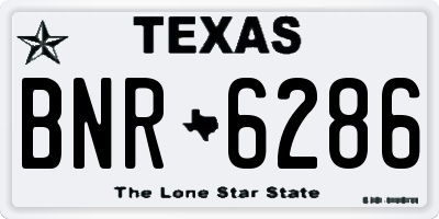 TX license plate BNR6286