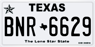 TX license plate BNR6629