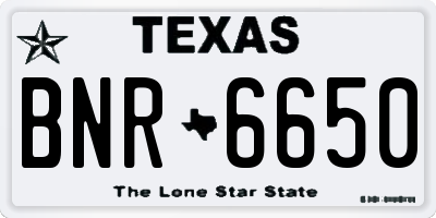 TX license plate BNR6650