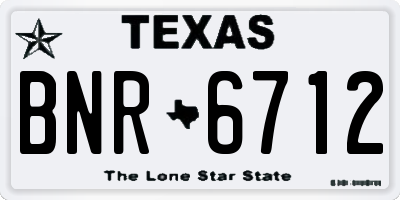 TX license plate BNR6712