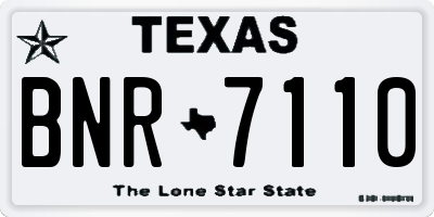 TX license plate BNR7110