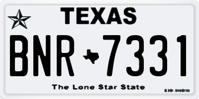 TX license plate BNR7331