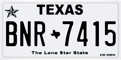 TX license plate BNR7415