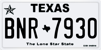TX license plate BNR7930