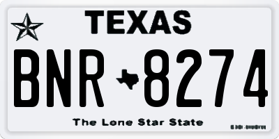 TX license plate BNR8274