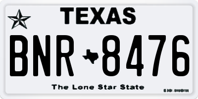TX license plate BNR8476