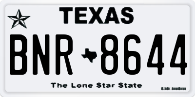 TX license plate BNR8644