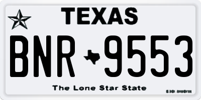 TX license plate BNR9553