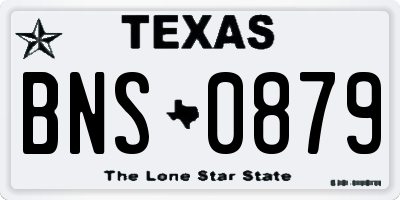 TX license plate BNS0879