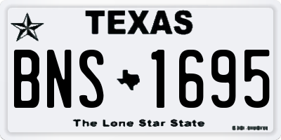 TX license plate BNS1695